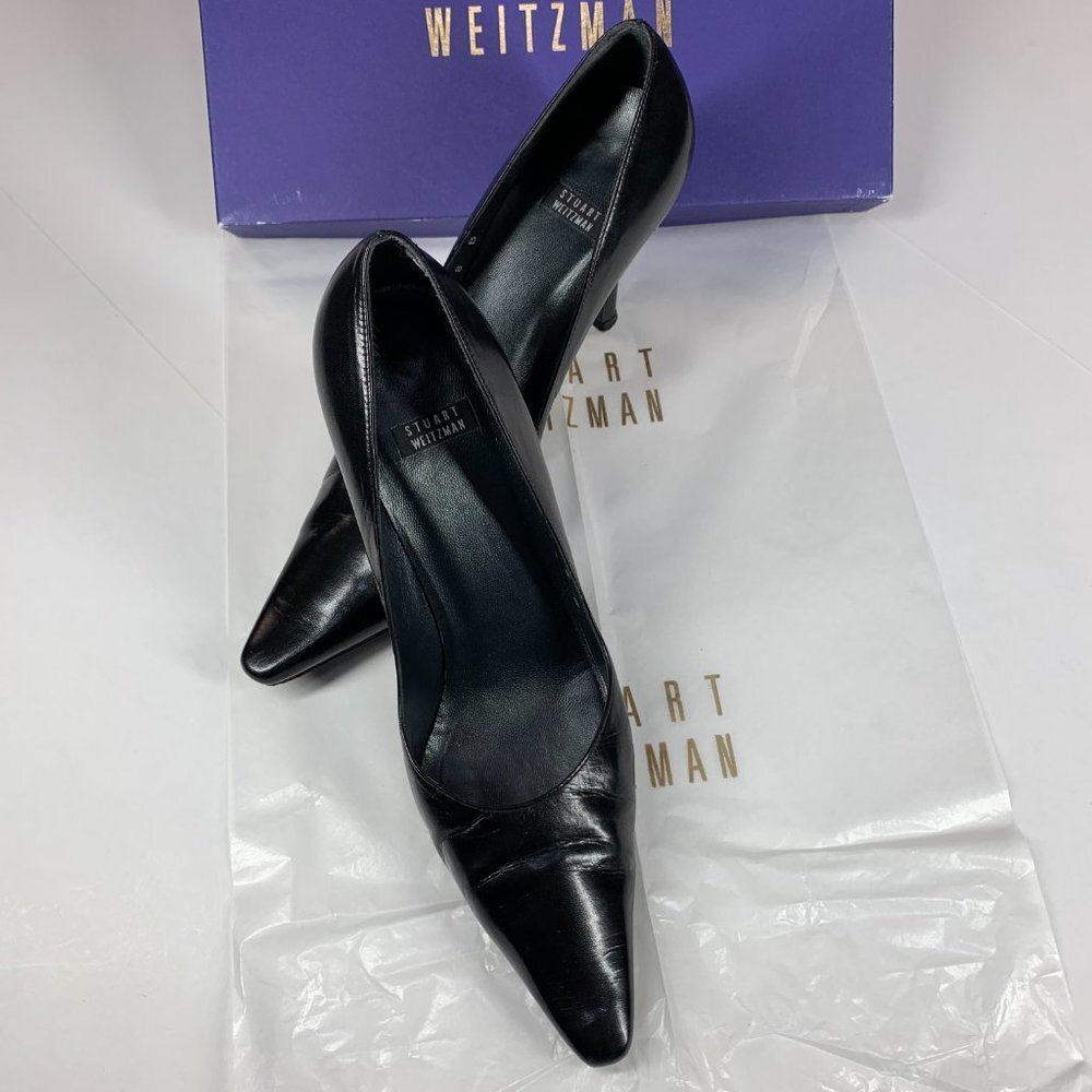 Stuart Weitzman Black Pump 8B 4-inch Heel